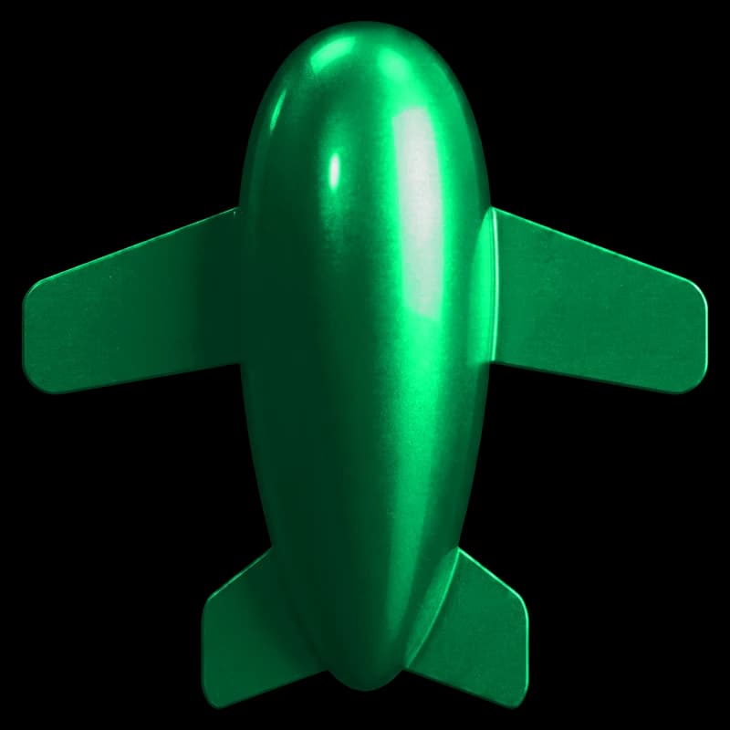 Deep Emerald Metallic Flugzeug-Render