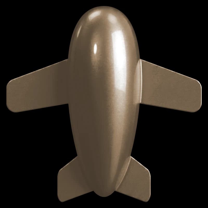 Iron Wood Metallic Flugzeug-Render