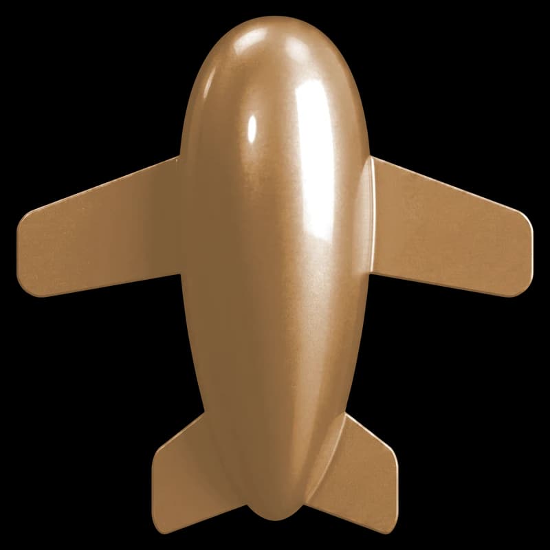 RAL 1011 Braunbeige Flugzeug-Render