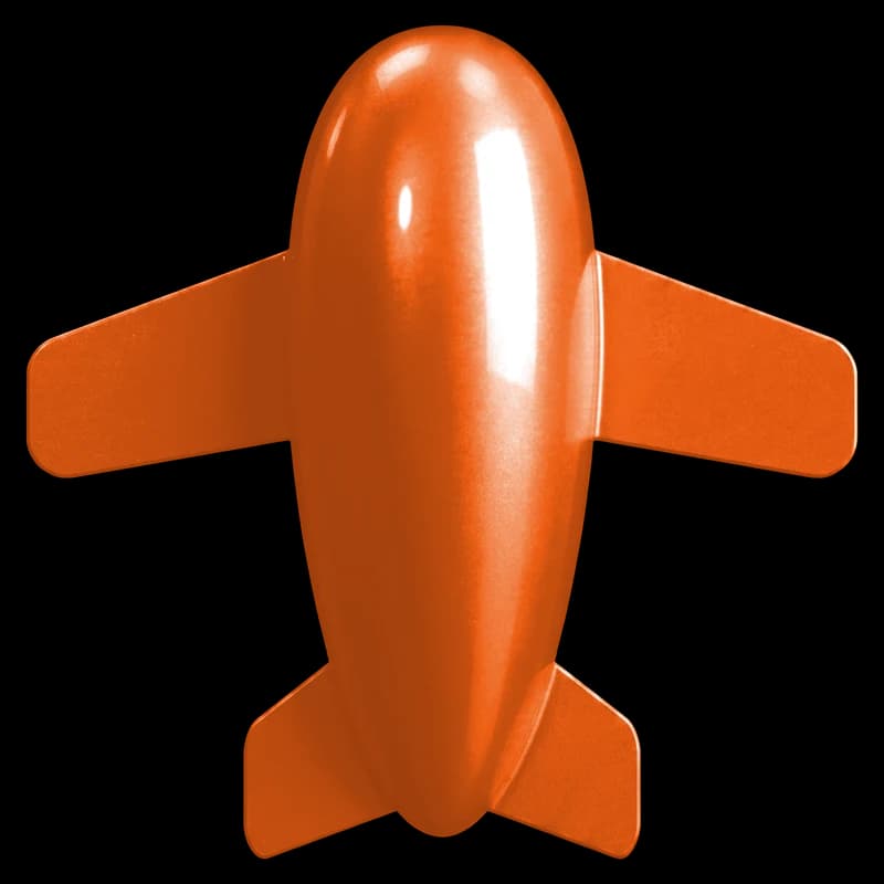 RAL 2004 Reinorange Flugzeug-Render