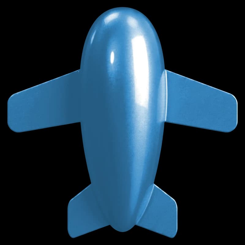 RAL 5012 Lichtblau Flugzeug-Render