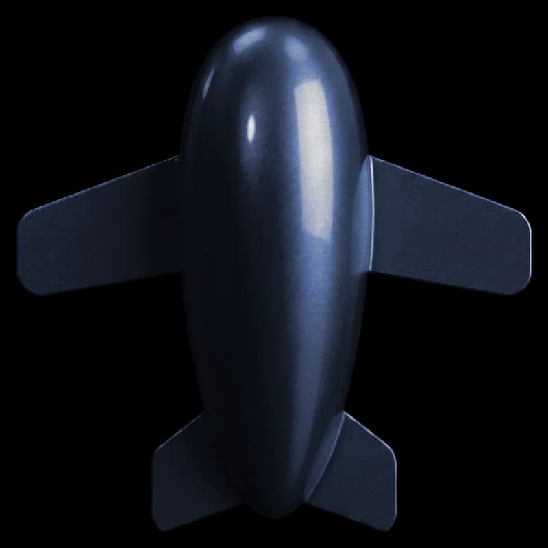 RAL 5013 Kobaltblau Flugzeug-Render