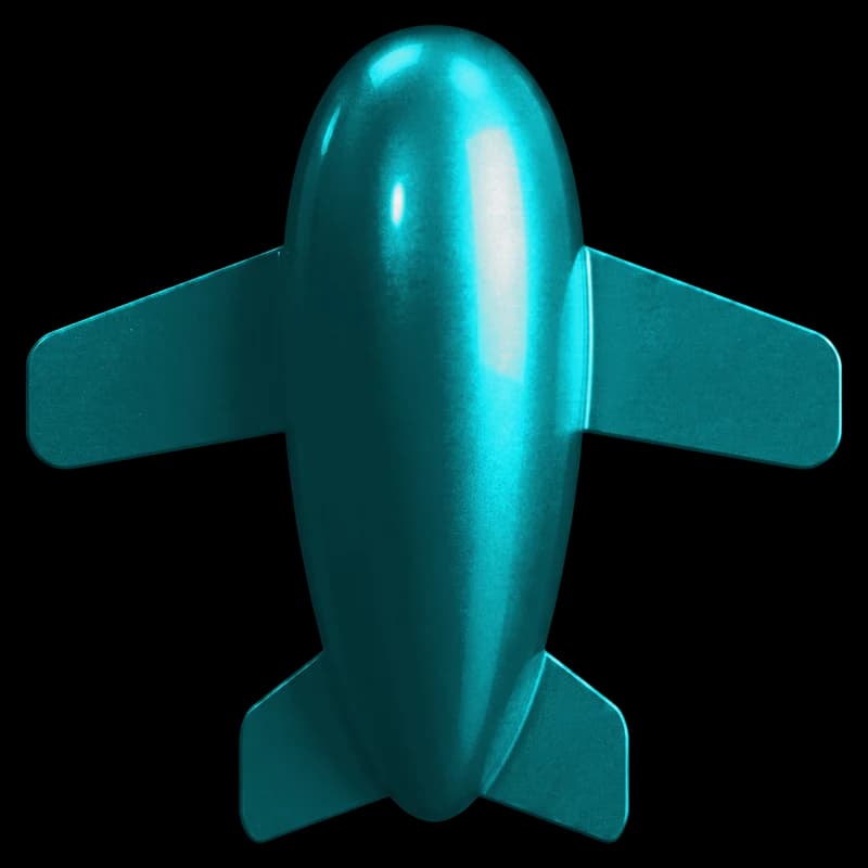 RAL 5021 Wasserblau Flugzeug-Render