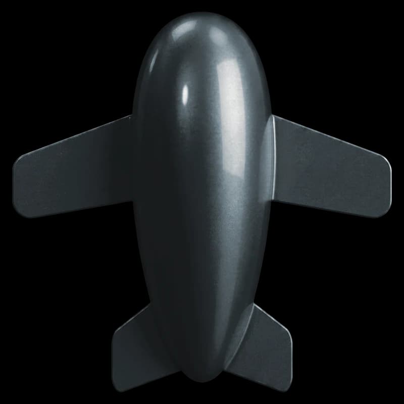 RAL 7016 Anthrazitgrau Flugzeug-Render