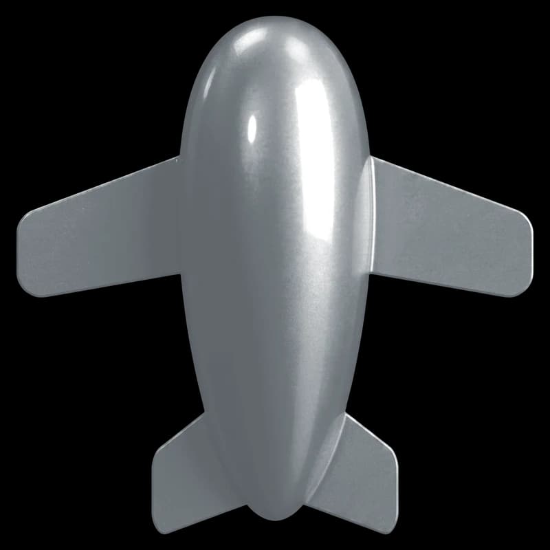 RAL 7046 Telegrau 2 Flugzeug-Render