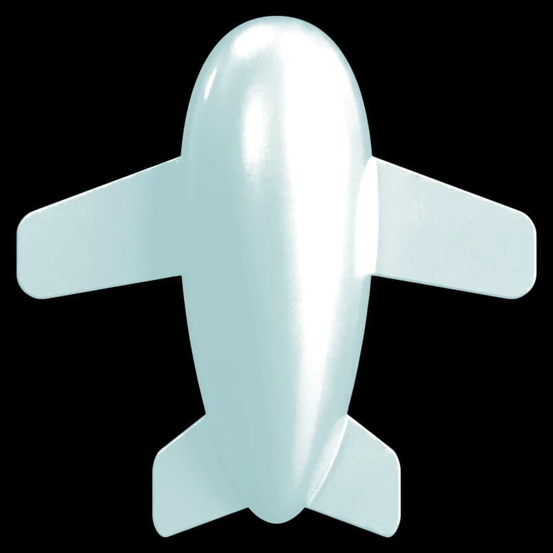 Stratos Silver Metallic Flugzeug-Render